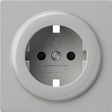 Gira S-Color Grey Cover for Wall Socket with Earth and Shutter - 092142