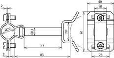 DEH LH ZS 20 Ex P70 SBB V2A Conductor Holder 20mm 70mm - 275444