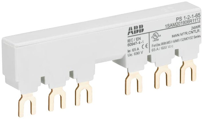 ABB 3-Phase Busbar MS116/132 65A With Auxiliary Switch - 1SAM201906R1112