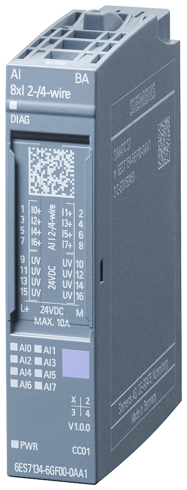 Siemens ET 200SP AI 8xI Analog Input Module - 6ES71346GF000AA1