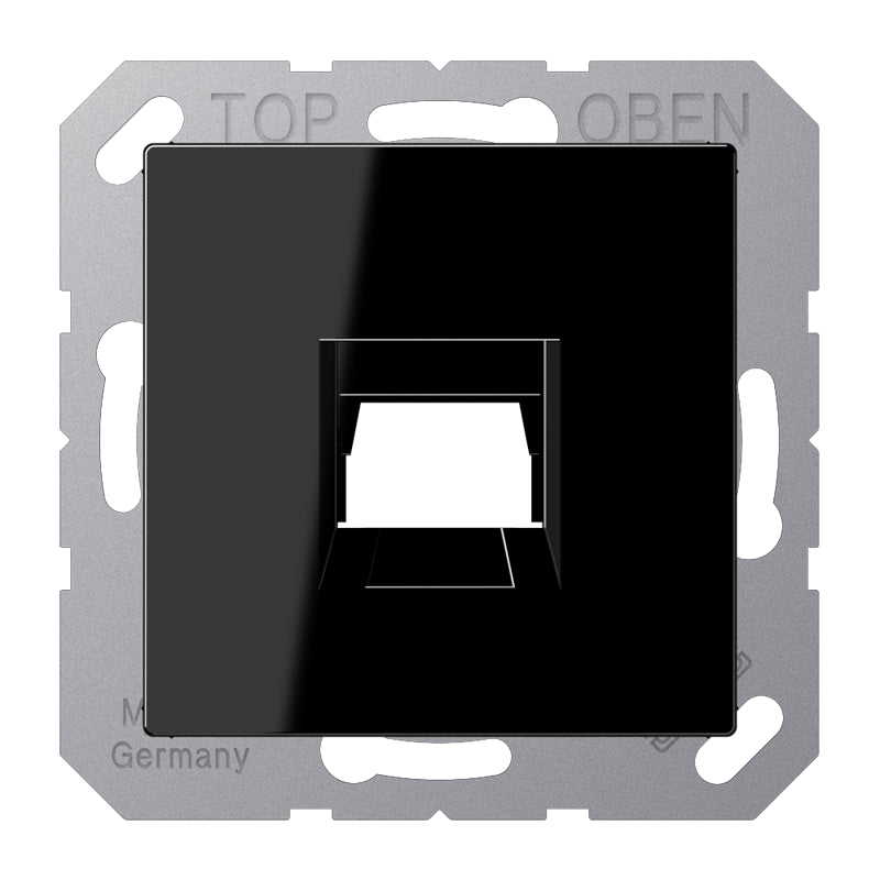 Jung A500 RJ45 Network Jack Cover Plate Black - A1569-1WESW