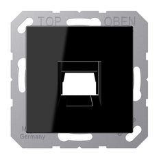 Jung A500 RJ45 Network Jack Cover Plate Black - A1569-1WESW