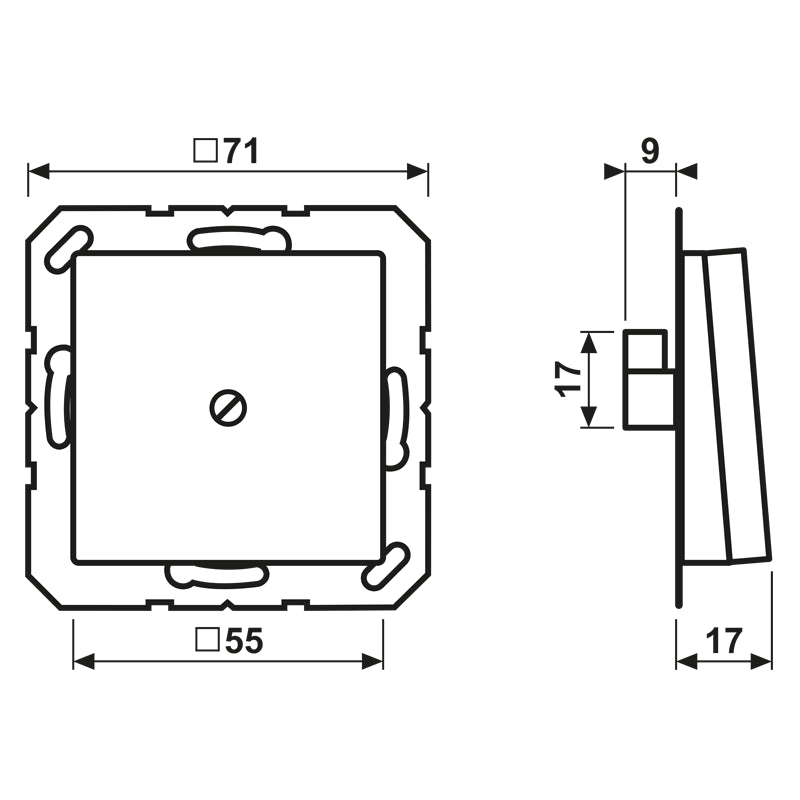 Jung A500 Cable Entry Cover With Strain Relief - A590BFASWM