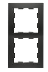 Peha Badora 2-Gang Cover Frame Matt Black - 00276752