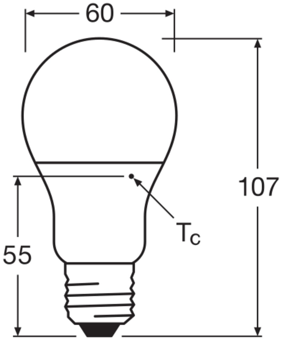 LEDVANCE Classic A19 LED Bulb 4.9W E27 2700K Frosted - 4099854049460 [2 Pieces]