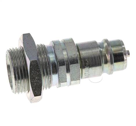 Steel DN 12.5 Hydraulic Coupling Plug 20 mm S Compression Ring Bulkhead ISO 7241-1 A/8434-1 D 20.5mm