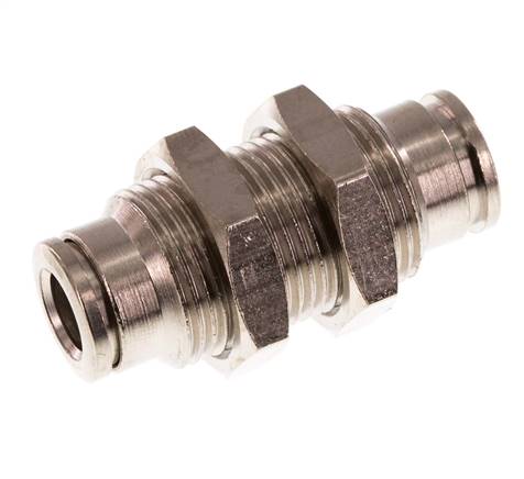 6mm Push-in Fitting Brass NBR Bulkhead [2 Pieces]