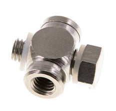 M5 Nickel plated Brass Tee Banjo Fitting with Male and Female Threads with O-ring [10 Pieces]
