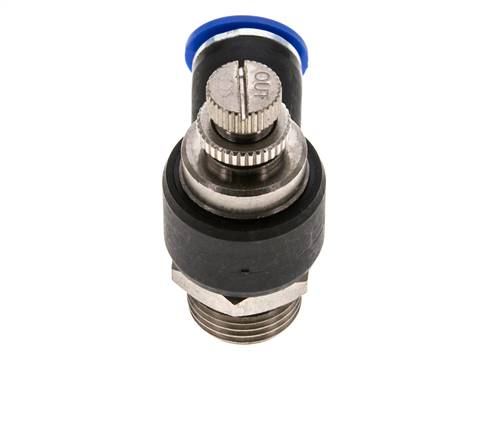 Flow Control Silencer Meter-Out Elbow 12 mm - G1/2'' Brass/PA 66