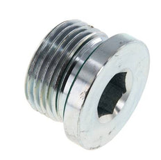 Plug M27 X 2 Steel FKM with Internal Hex 400bar (5620.0psi)