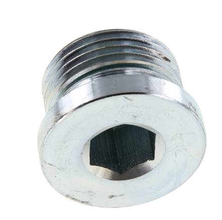 Plug M27 X 2 Steel FKM with Internal Hex 400bar (5620.0psi)