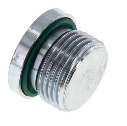 Plug M27 X 2 Steel FKM with Internal Hex 400bar (5620.0psi)