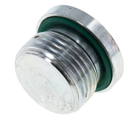 Plug M27 X 2 Steel FKM with Internal Hex 400bar (5620.0psi)