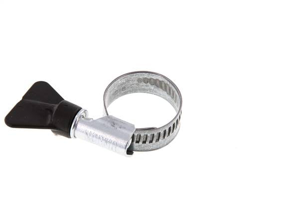16 - 27 mm Hose Clamp with a Galvanised Steel 12 mm band With Butterfly Handle - Norma [5 Pieces]