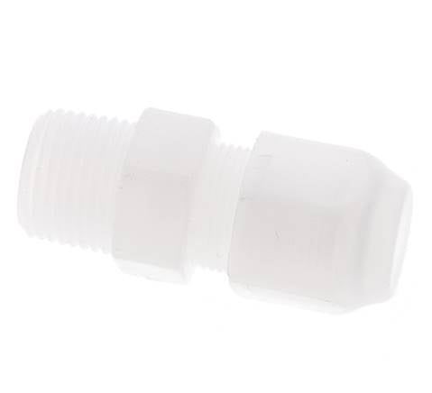 8x10mm & R3/8'' PP Straight Hose Fitting with Male Threads 10bar/145psi [2 Pieces]