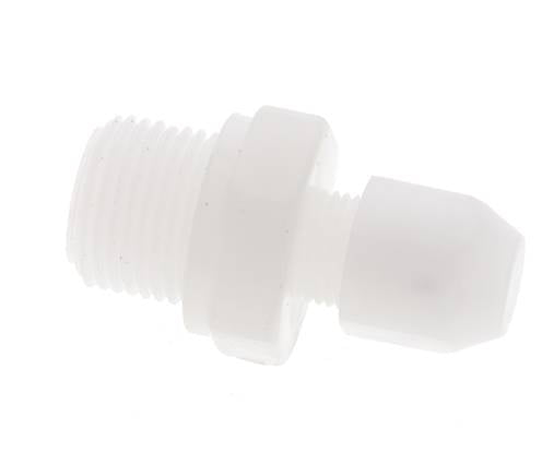 4x6mm & G3/8'' PVDF Straight Hose Fitting with Male Threads 10bar/145psi