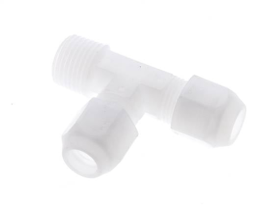 10x12mm & R1/2'' PP Right Angle Tee Hose Fitting with Male Threads 10bar/145psi