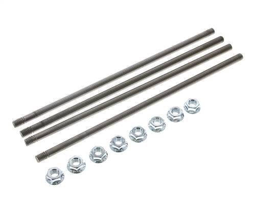 Tie Rod Set for Hydraulic Hand Lever Valve Block, 4 Sections