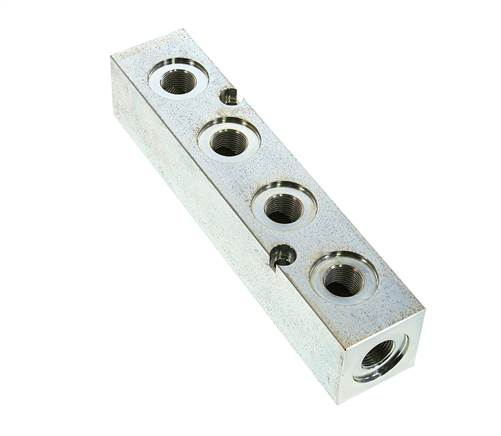 G3/8'' Hydraulic Distributor Block 2 Inlets 4 Outlets 315bar