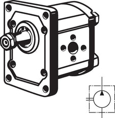 Hydraulic Gear Pump 2.5cm³ 280bar Plessey Flange Size 1