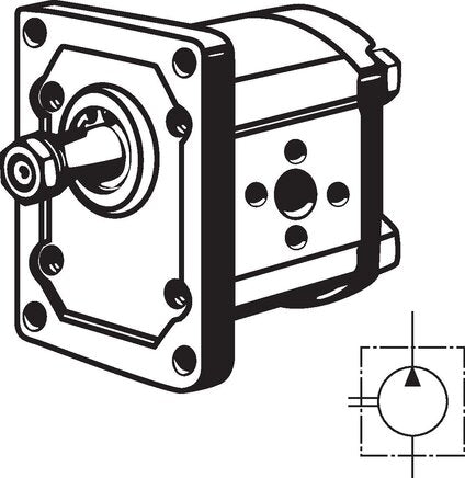 Hydraulic Gear Pump 3.3cm³ 280bar Plessey Flange Size 1