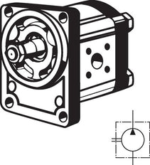 Hydraulic Gear Pump 5.5cm³ 250bar Bosch Flange Size 2 - Rexroth