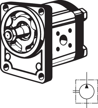 Hydraulic Gear Pump 22.5cm³ 180bar Bosch Flange Size 2 - Rexroth