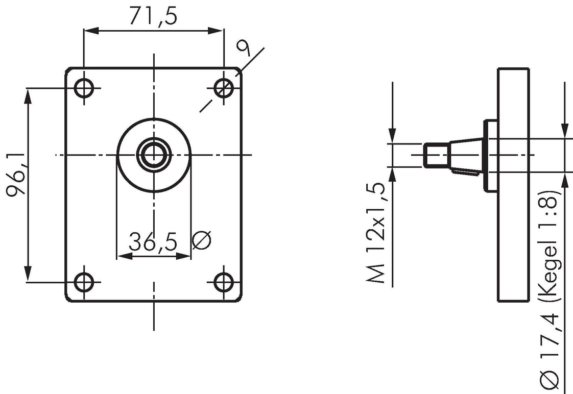 Hydraulic Gear Pump 5.5cm³ 250bar Plessey Flange Size 2 - Rexroth