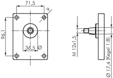 Hydraulic Gear Pump 14cm³ 250bar Plessey Flange Size 2 - Rexroth