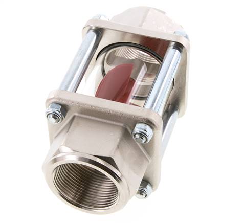 G1 1/4'' brass flow indicator with impeller 9-55 l/min 15 bar