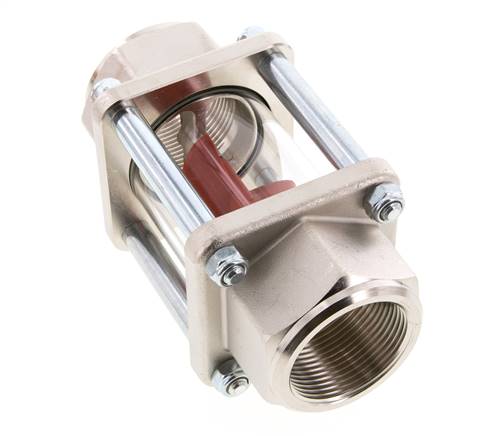 G1 1/4'' brass flow indicator with impeller 9-55 l/min 15 bar