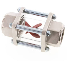 G1 1/4'' brass flow indicator with impeller 9-55 l/min 15 bar