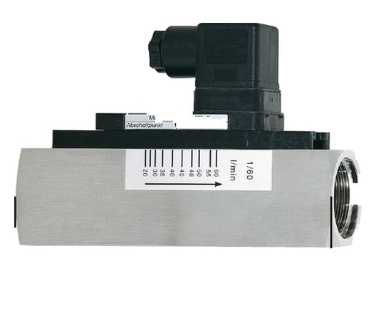 G1'' stainless variable area flow switch oil 15-45 l/min 300 bar
