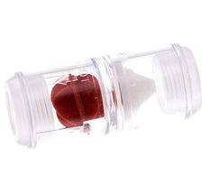 G1/4'' polycarbonate flow indicator with impeller and filter