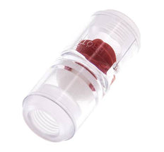 G1/4'' polycarbonate flow indicator with impeller and filter