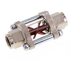 G1/4'' brass flow indicator with impeller 0.6-3 l/min 25 bar