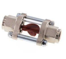 G1/4'' brass flow indicator with impeller 0.6-3 l/min 25 bar