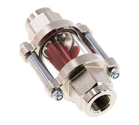 G3/8'' brass flow indicator with impeller 1.1-5.5 l/min 25 bar