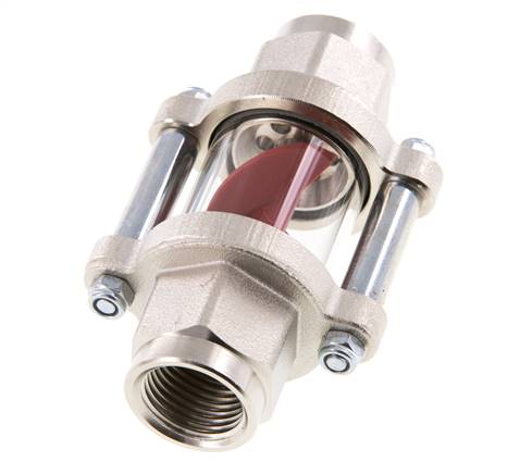 G1/2'' brass flow indicator with impeller 1.3-6.3 l/min 25 bar