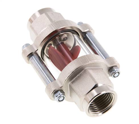G1/2'' brass flow indicator with impeller 1.3-6.3 l/min 25 bar