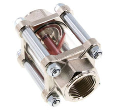 G1'' brass flow indicator with impeller 2.2-27 l/min 25 bar