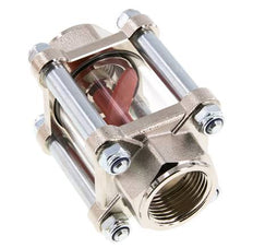 G1'' brass flow indicator with impeller 2.2-27 l/min 25 bar