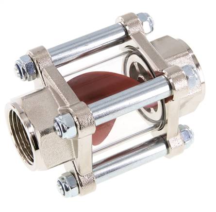 G1'' brass flow indicator with impeller 2.2-27 l/min 25 bar