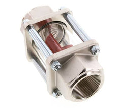 G1 1/2'' brass flow indicator with impeller 11-60 l/min 15 bar