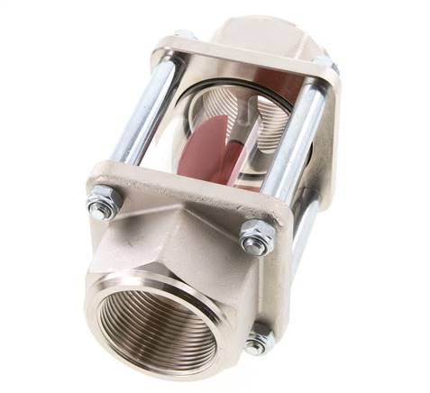 G1 1/2'' brass flow indicator with impeller 11-60 l/min 15 bar