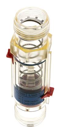 G1'' plastic variable area flow meter water 10-80 l/min