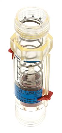 G1'' plastic variable area flow meter water 20-100 l/min