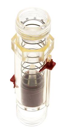 G1'' plastic variable area flow meter oil 100 cSt 1-18 l/min