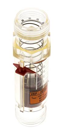 G1'' plastic variable area flow meter oil 100 cSt 1-18 l/min