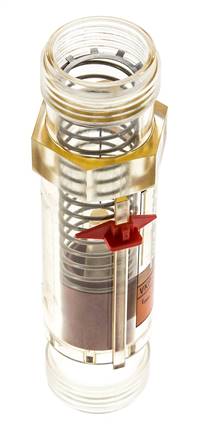 G1'' plastic variable area flow meter oil 100 cSt 2-30 l/min